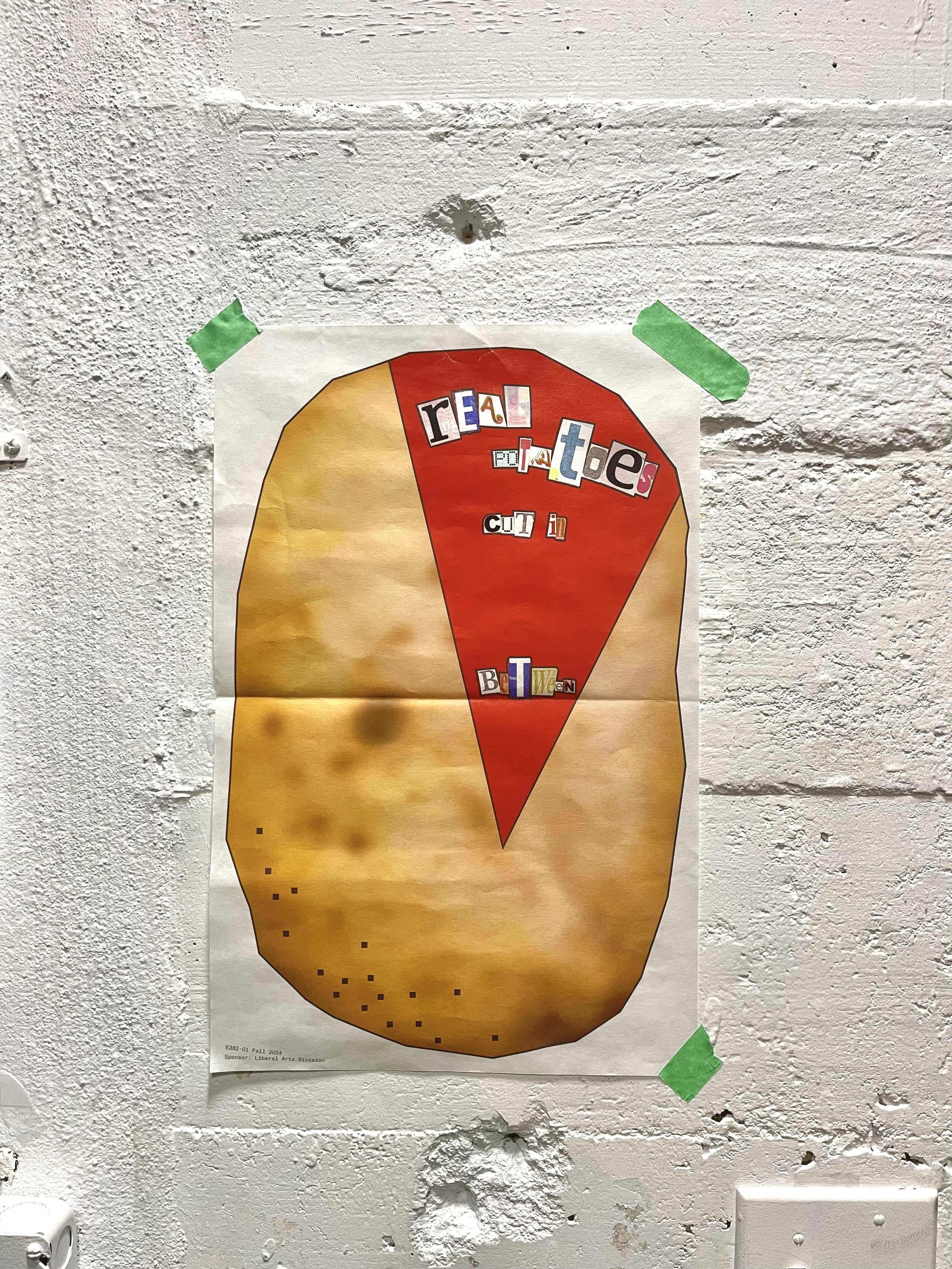 poster of a potato on the wall